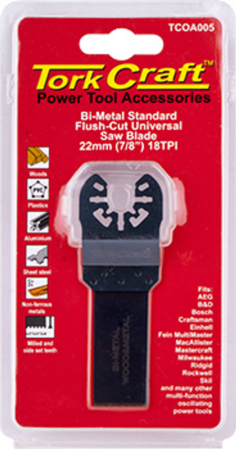 Tork Craft Quick Change Flush Cut Metal Saw Blade 22Mm(7/8')18Tpi