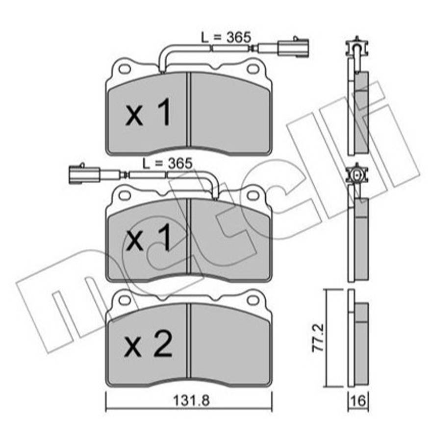 Alfa Brake pad set F - with sensor