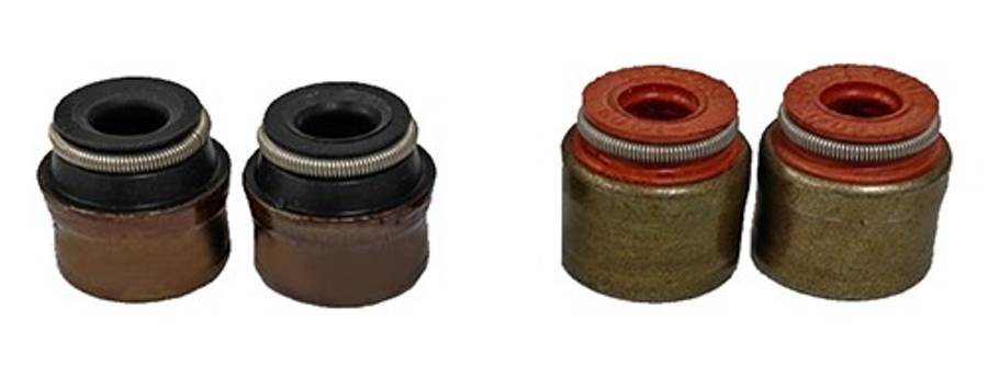 Nissan valve stem seals-inl/exh 16pc RED/BLACK