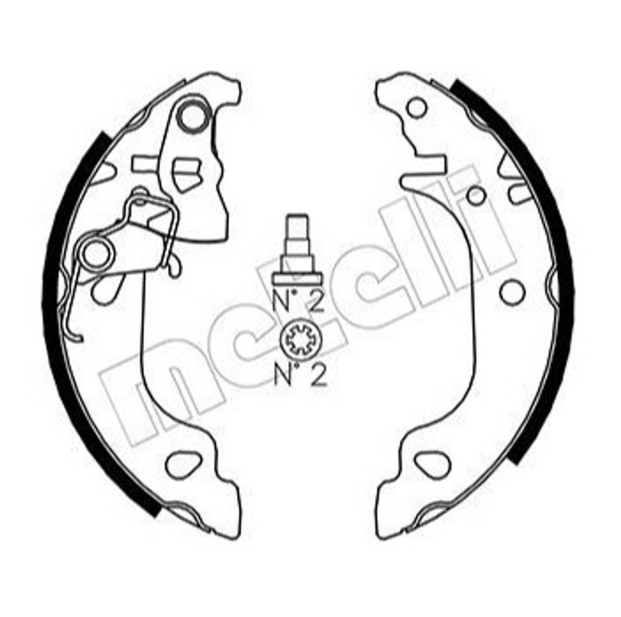 Fiat brake shoe set - rear (180x32)
