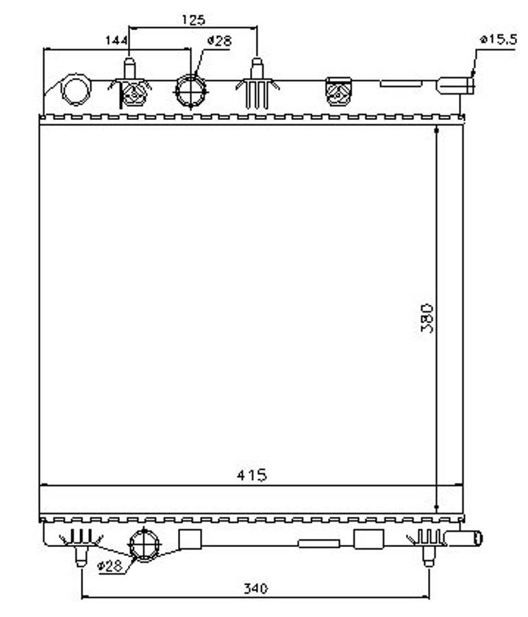 Peugeot radiator-cooling-aluminium (415x380x26)