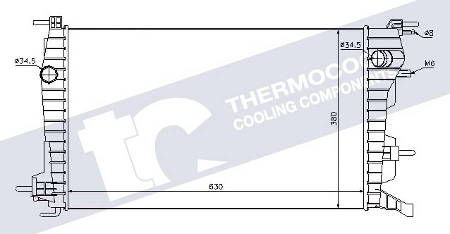 Renault radiator-cooling-aluminium (630x380x26)