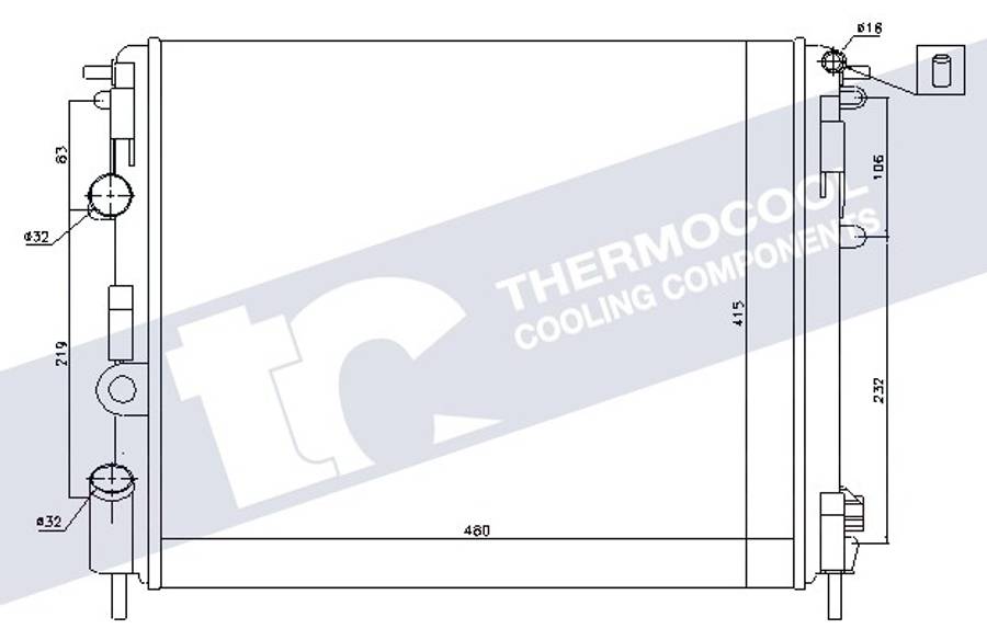 Renault radiator-cooling-aluminium 480x415x23
