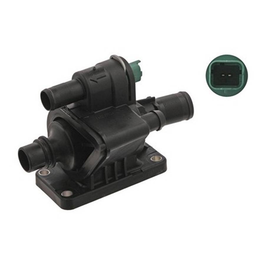 Peugeot thermostat with housing (2 PIN)