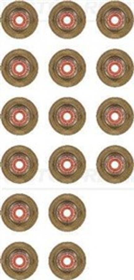 Peugeot valve stem seals-inl/exh 16pc (6mm SEAL/FL DIA 26)