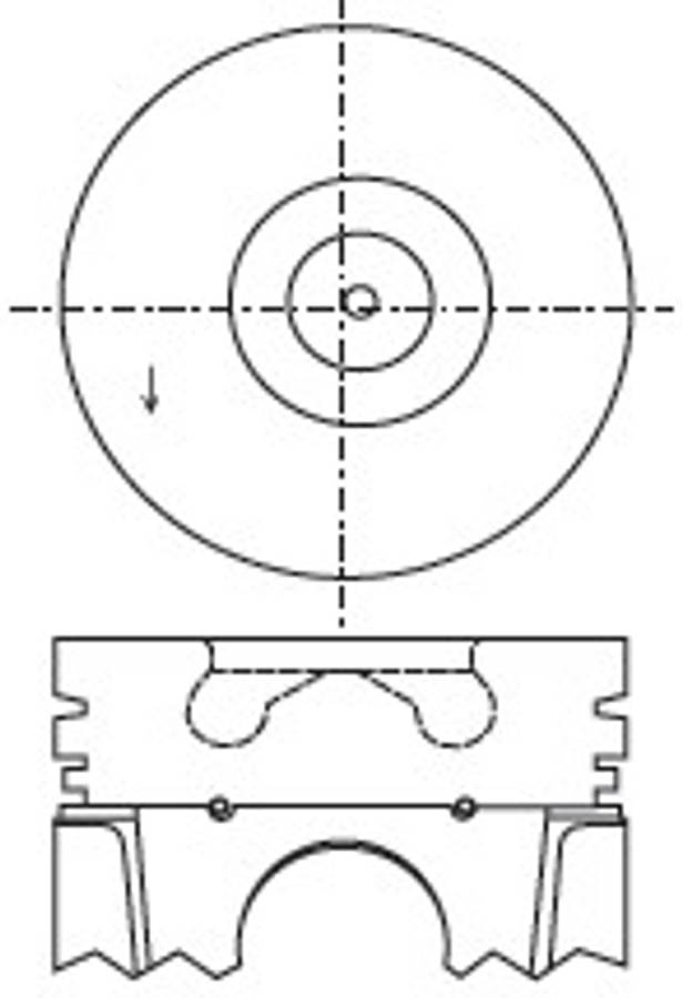 Land Rover piston w/o rings 1 cyl - 3Wx2x3 (Size: 040/1.00)