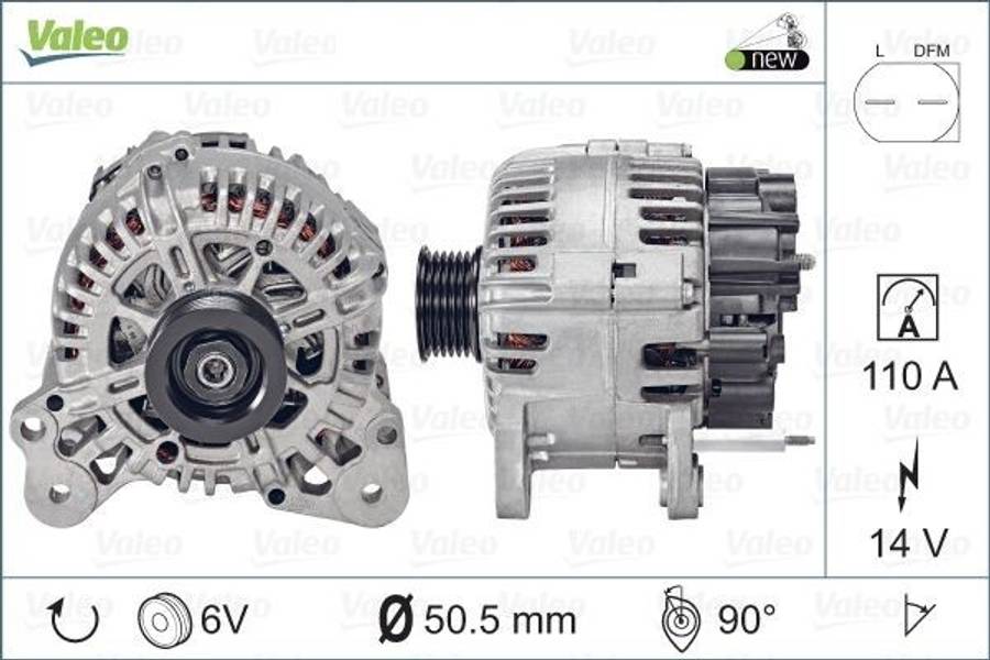 Audi alternator, 110A 6PK