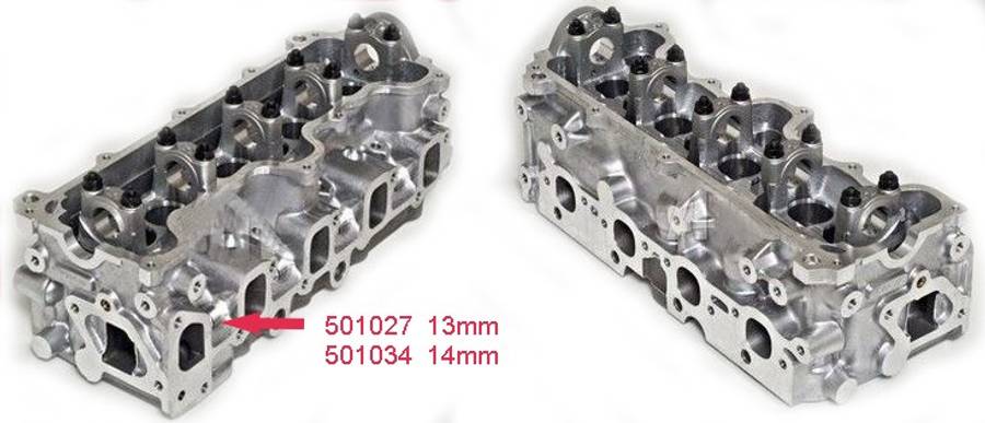 Opel cylinder head w/out valves PC CHAMB NOZZLE 14MM