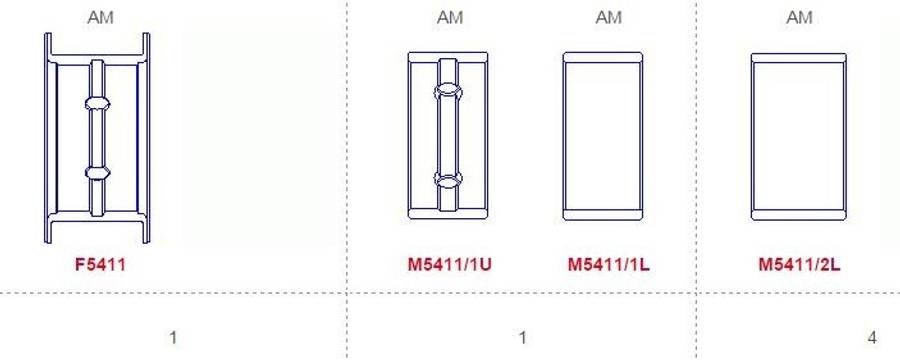 Land Rover main bearings-flanged - 70MM+65MM SHAFT DIAMETER (Size: 000)