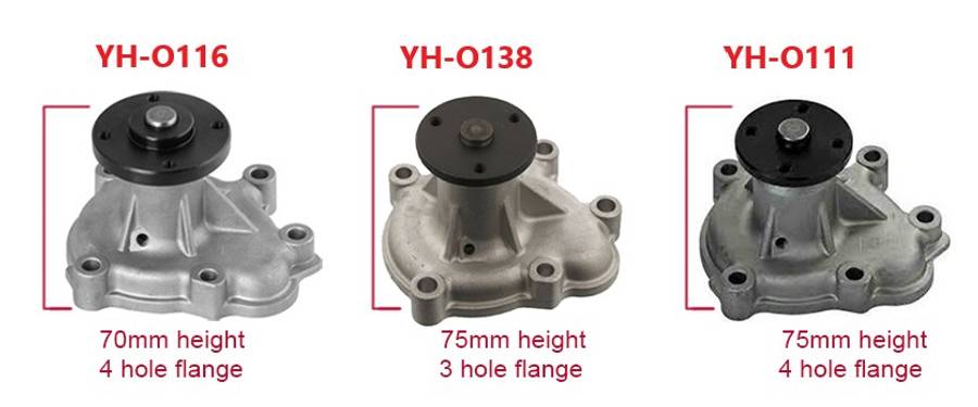 Citroen water pump - 3 HOLE FLANGE 75mm HIGH