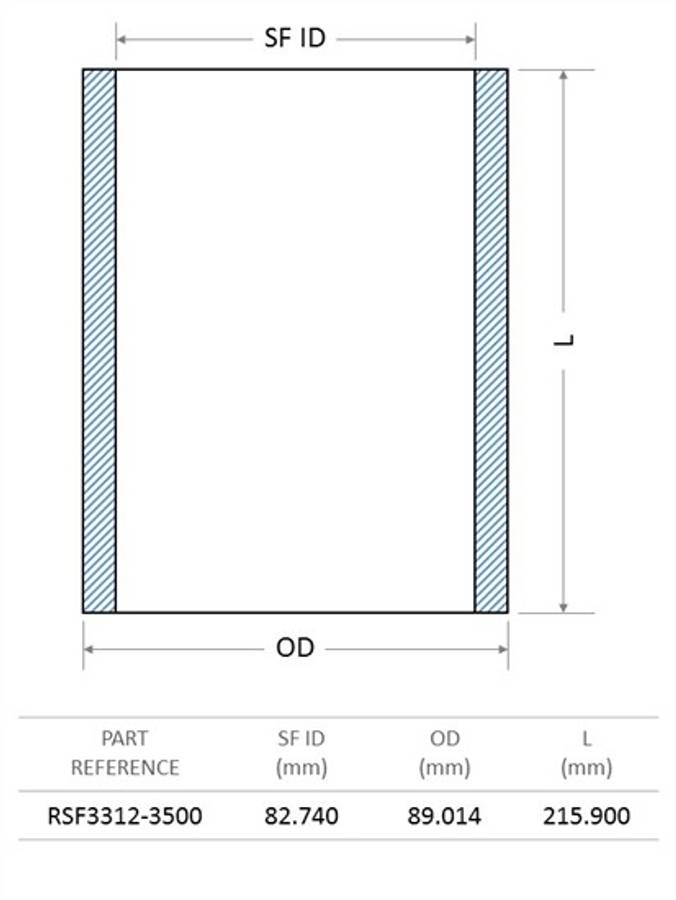 Land Rover sleeve - unflanged reborer (83.74x89.014x215.9) - Size: UNB