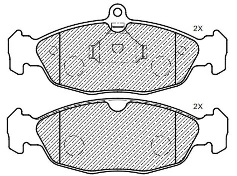 Opel brake pad set - front 140x58x16.5 lite s 03- + lite 06-
