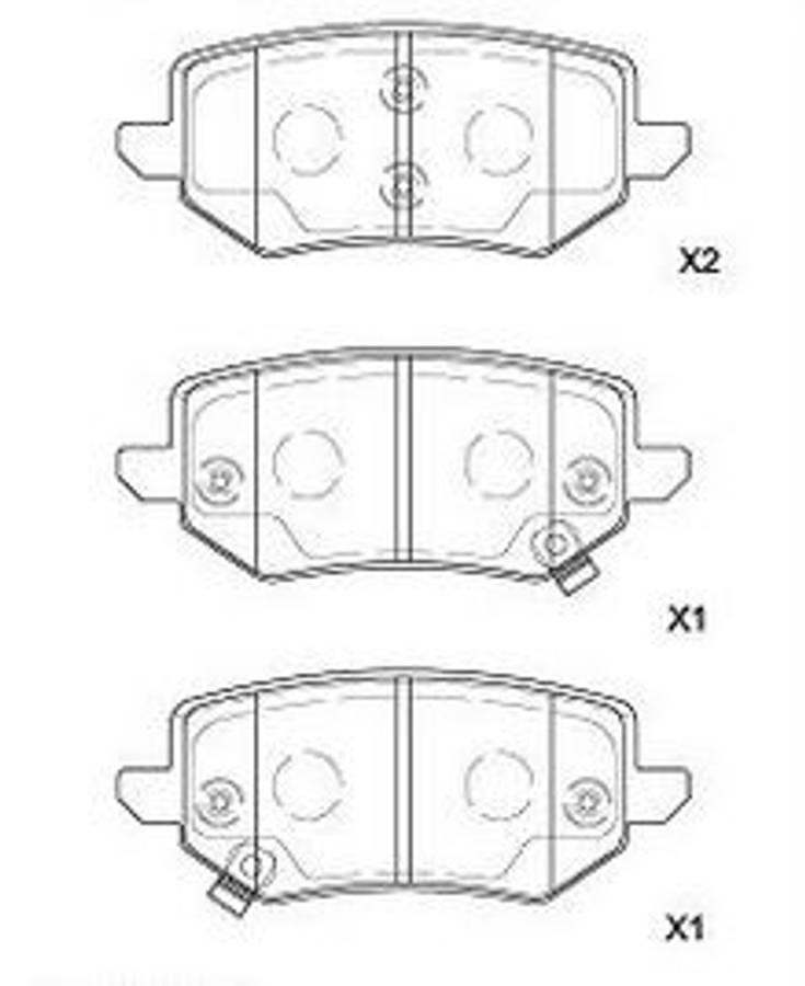 GWM/Haval brake pad set - rear 119x48x16