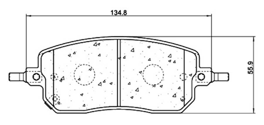 GWM/Haval brake pad set - front 134.5x56x15