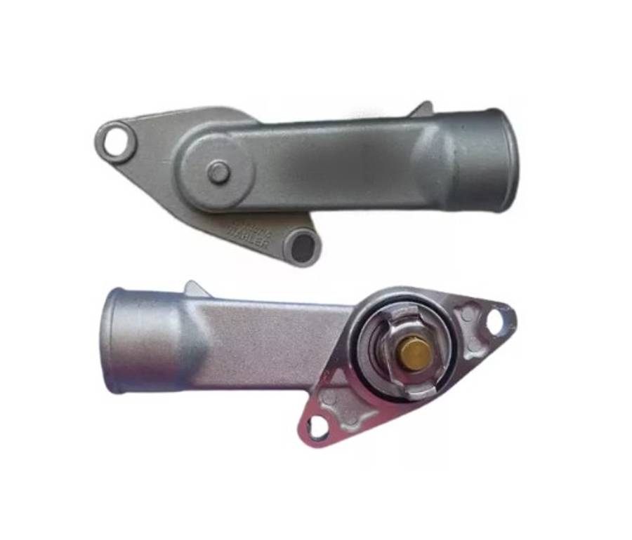 Opel thermostat with housing 2 HOLE - LONG OUTLET