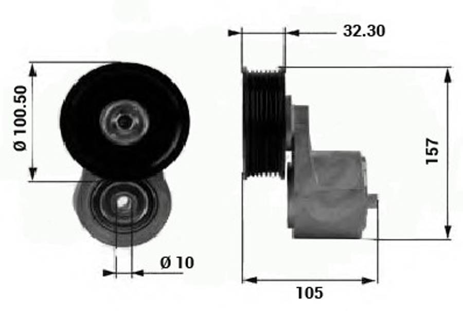 Land Rover tensioner - micro-V belt, 100x32