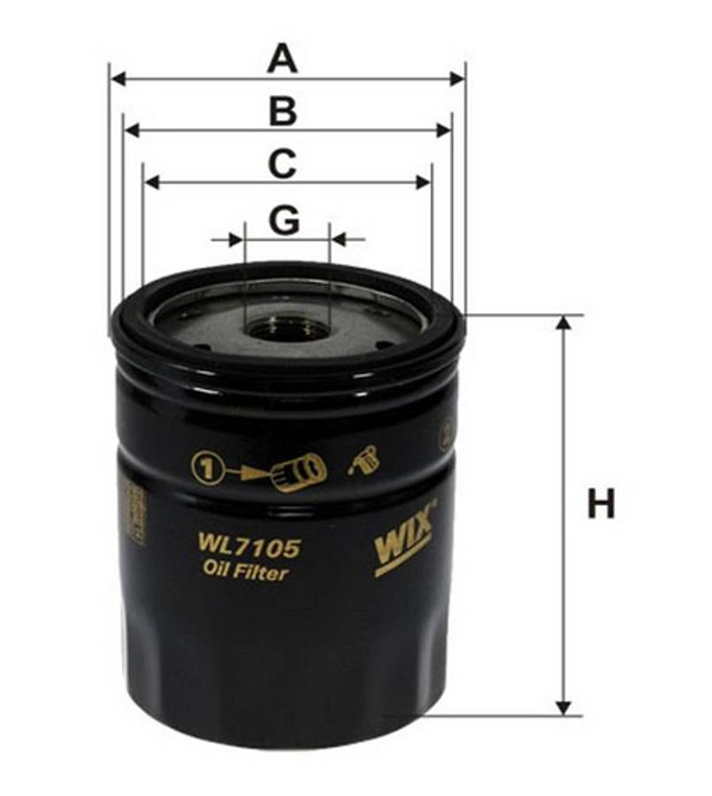 Audi filter - oil - spin-on 71x77x85