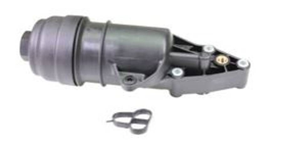 Audi oil filter housing with cap
