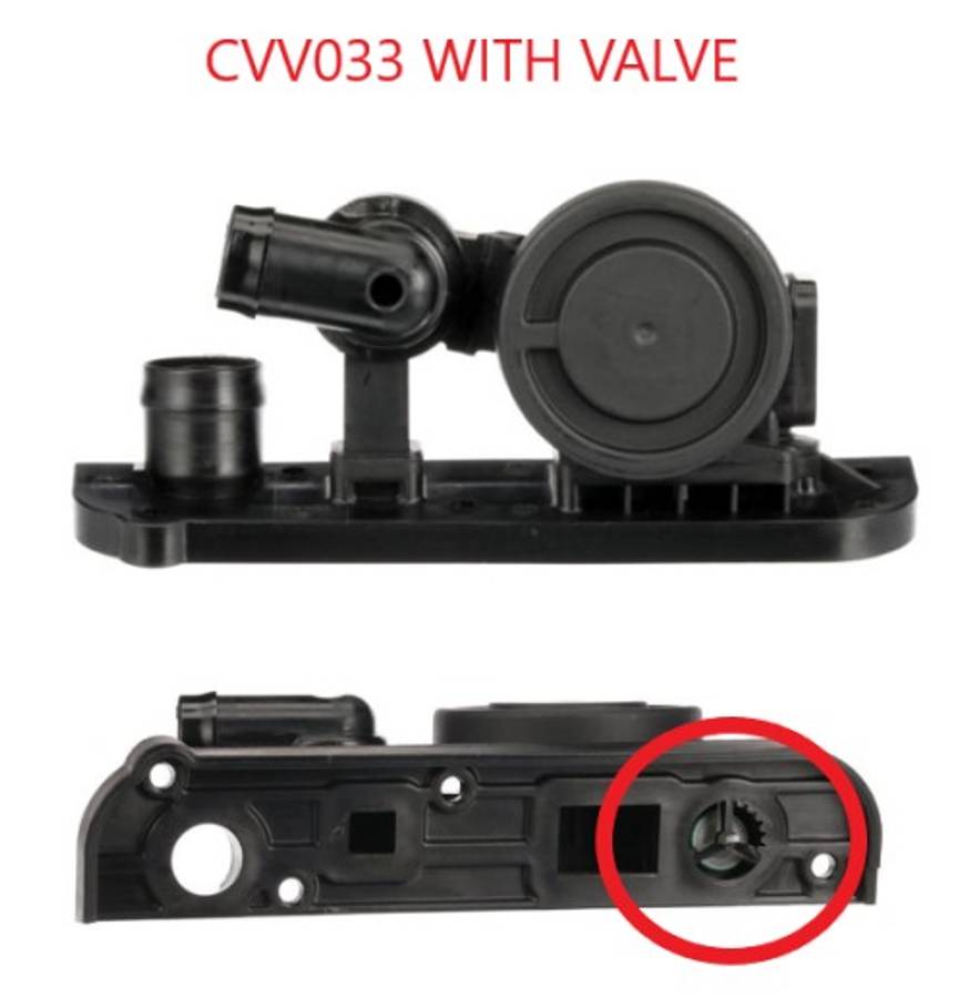 Audi crankcase ventilation valve, WITH VALVE