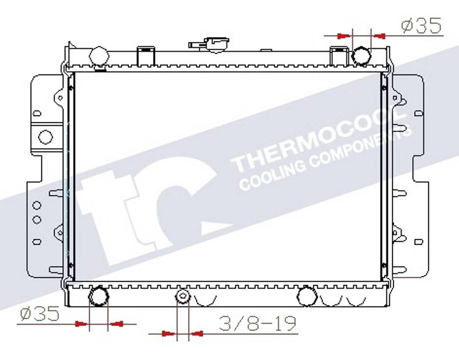 Mazda radiator-cooling-aluminium 375X550X16 manual