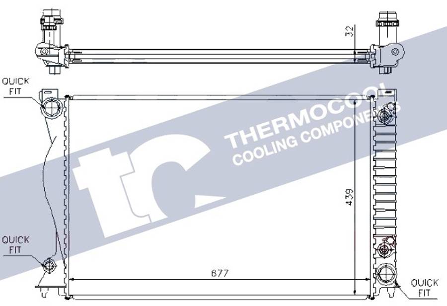 Audi radiator-cooling-aluminium, 677x440x32