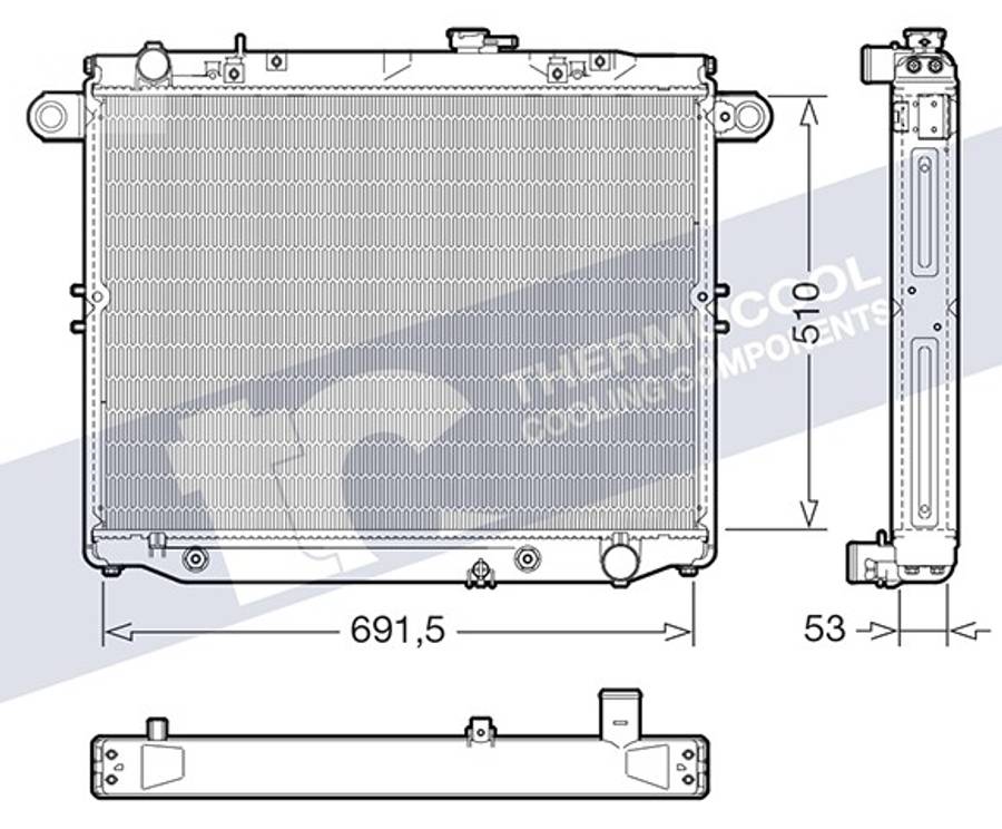 Lexus radiator-cooling-aluminium 691x510x53