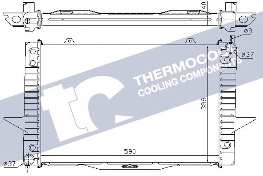 Volvo radiator-cooling-aluminium - 590x388x40 - manual