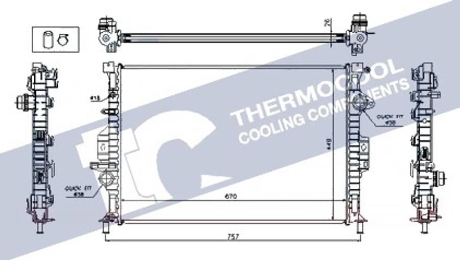 Volvo radiator-cooling-aluminium 670x449x26 automatic