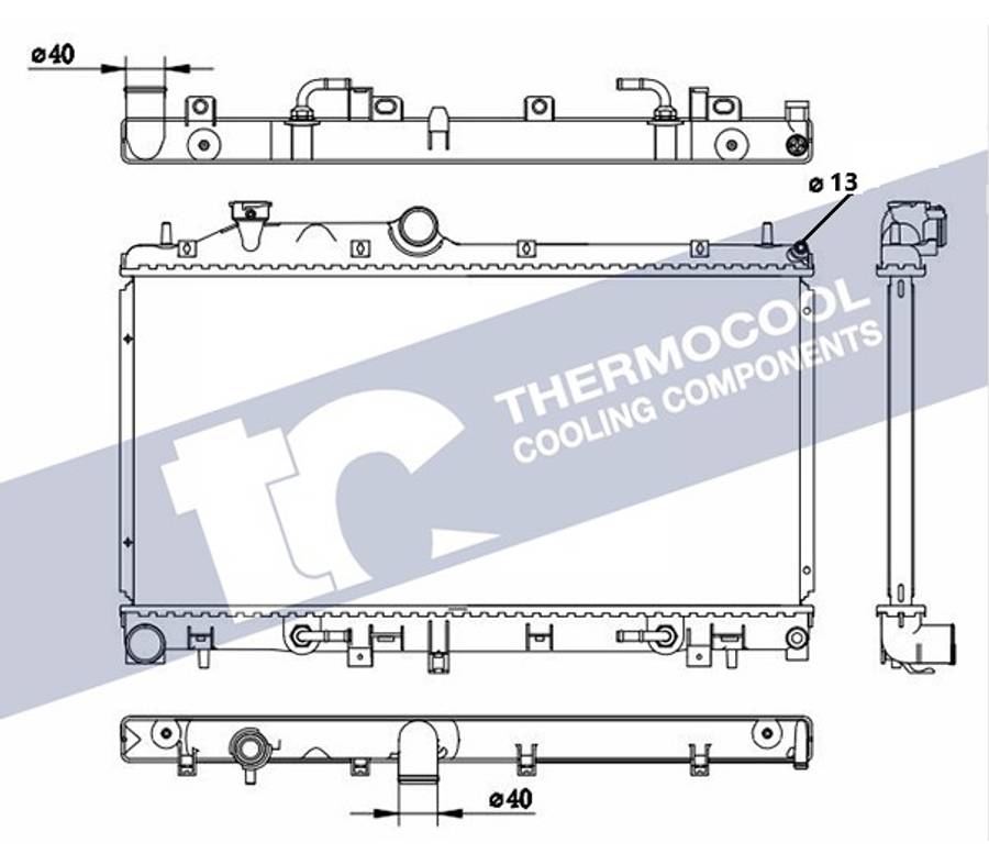 Subaru radiator-cooling-aluminium 688x340x26 automatic transmission