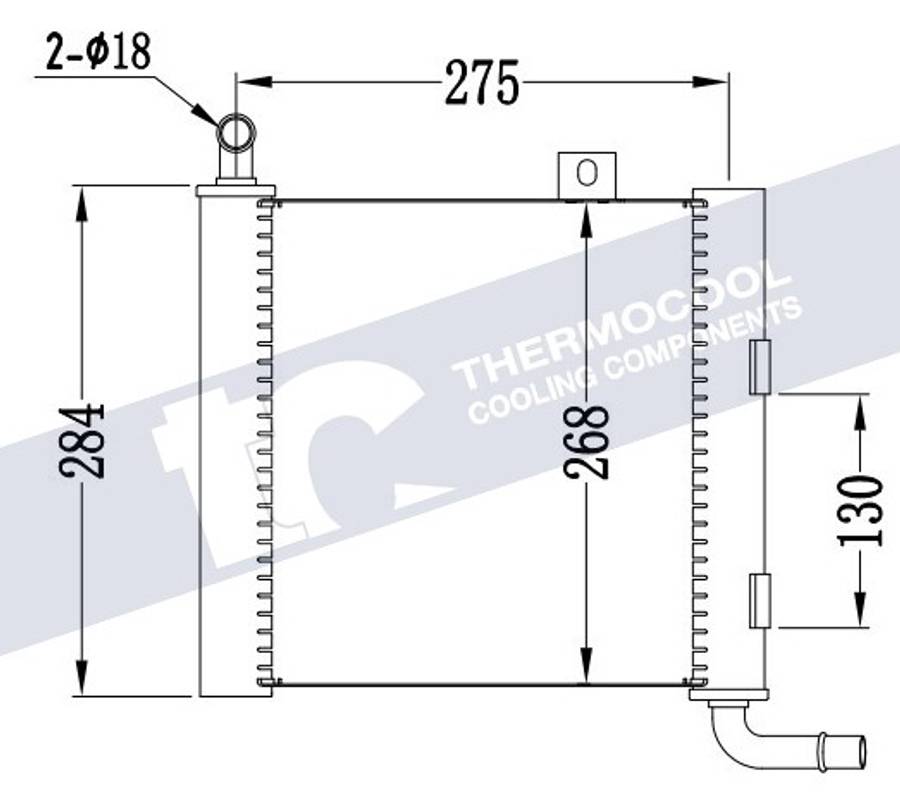 Jaguar radiator-cooling-aluminium 275x268x32 AUXILIARY