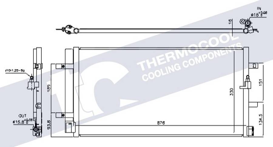 Audi aircon condensor 676x330x16
