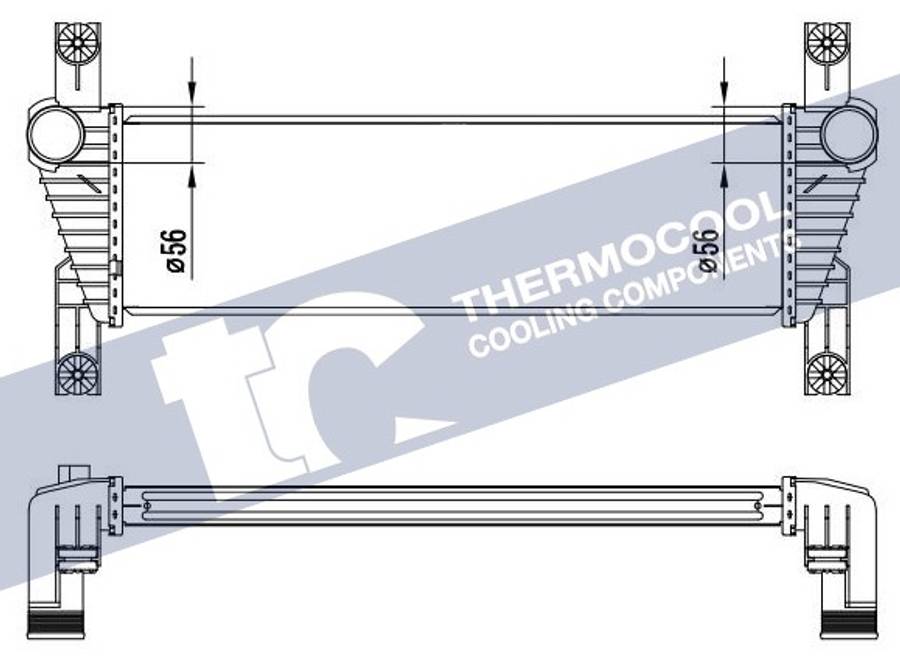 Mazda intercooler - aluminium 673x200x37