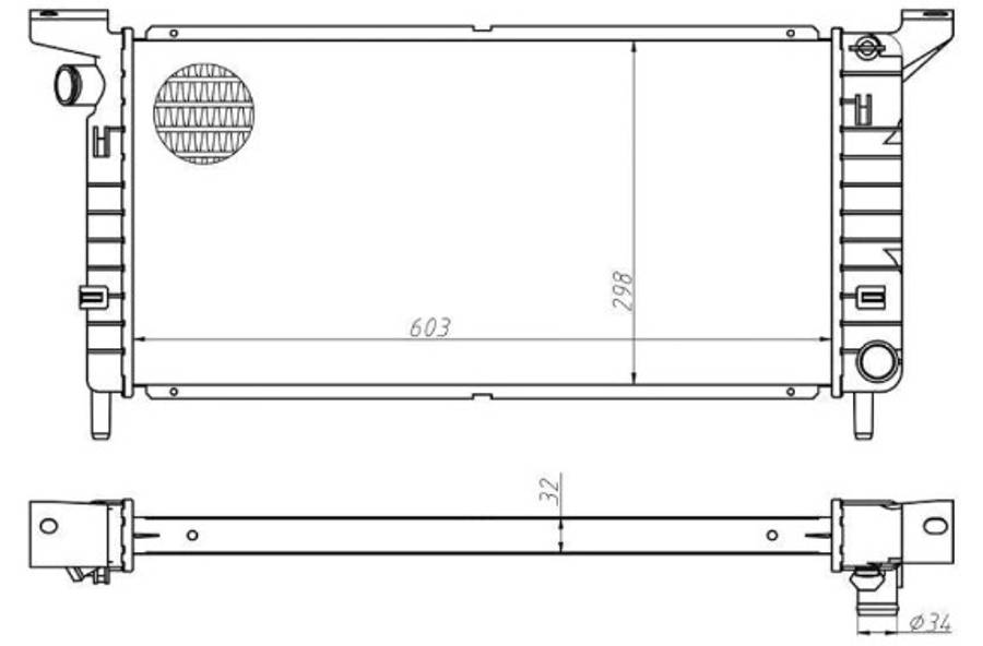 Mazda radiator-cooling-aluminium 300x603x32