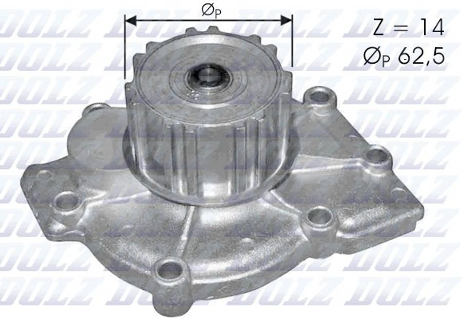 Volvo water pump 14 TEETH X 62.5MM