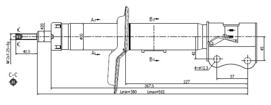 Suzuki Gold shock absorber-gas-front left