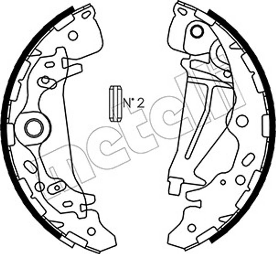 Kia brake shoe set - rear 295X54