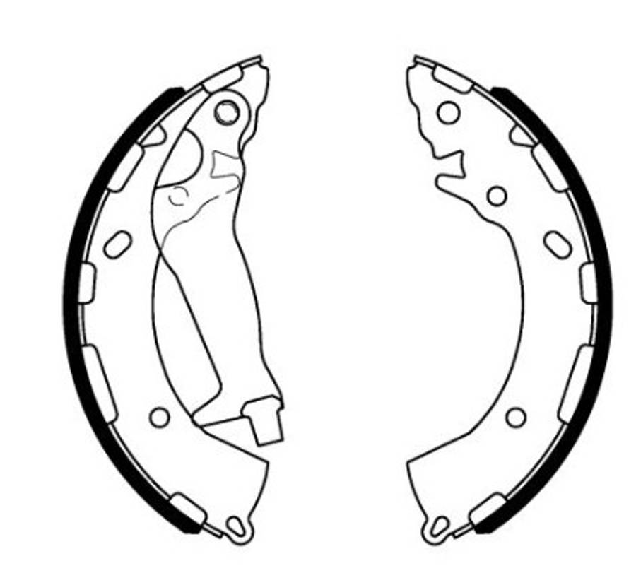 Kia brake shoe set - rear 203x32