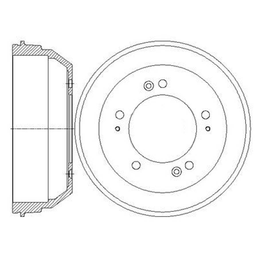 Kia brake drum - rear 260mm ID