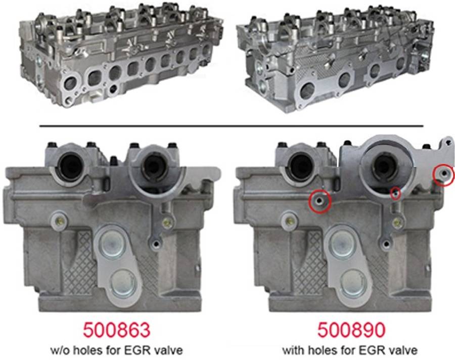 Kia cylinder head w/out valves HAS HOLES FOR VACUUM PUMP