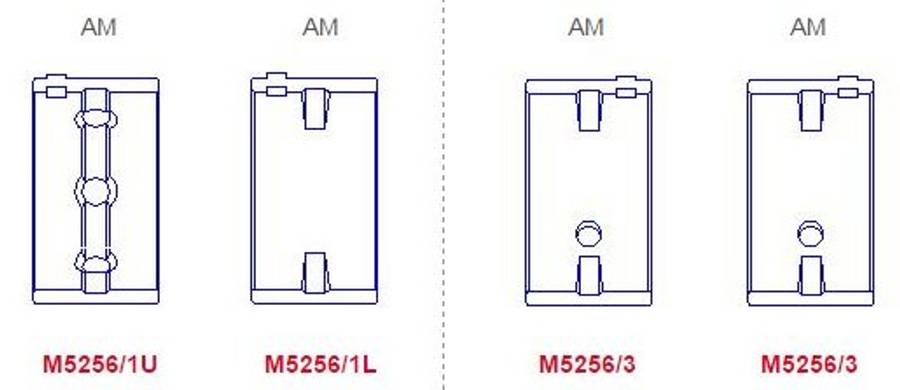 Kia main bearings-unflanged NO 3 LUG OPPOSITE (Size: 000)
