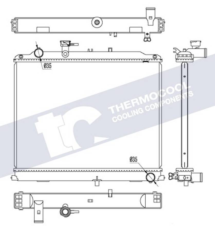 Kia radiator-cooling-aluminium 425x575x26