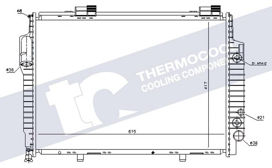 Chrysler radiator-cooling-aluminium 615x420x33