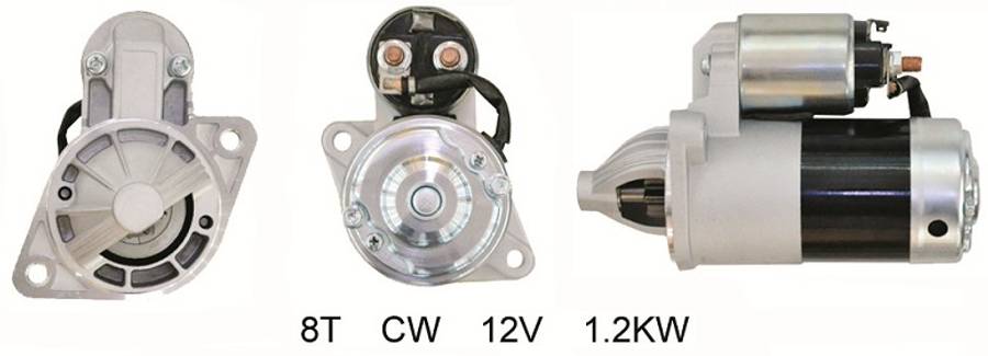 Kia starter motor - 12 volt MITSUBISHI TYPE 1.2KW 8T