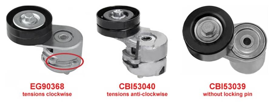 Chrysler tensioner - micro-V belt 70x25 WITH LOCK PIN