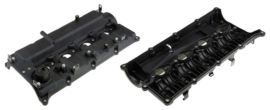 Kia valve cover - plastic SEMI SEALED CENTRE HOLES