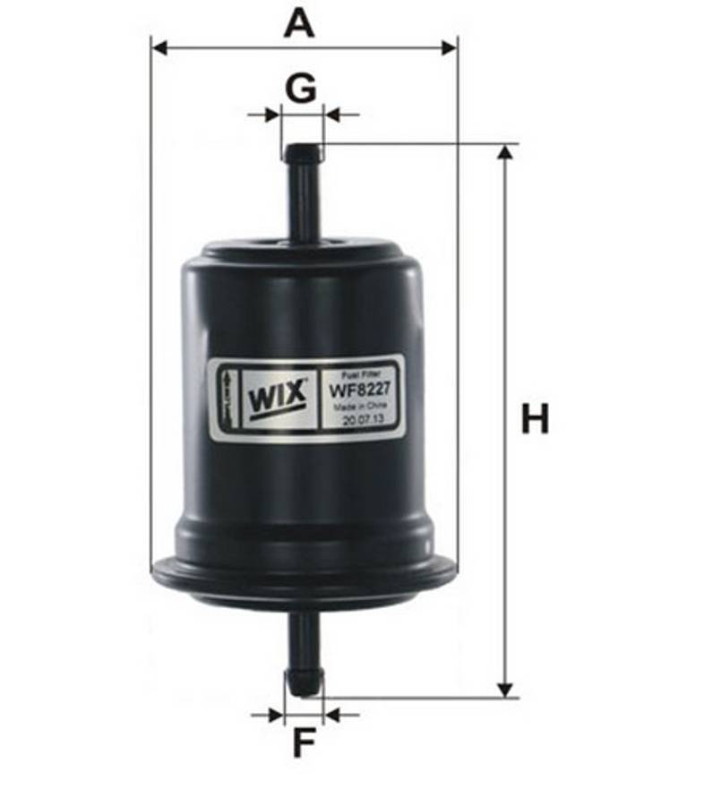 Daihatsu filter - fuel - in-line 8x70x132