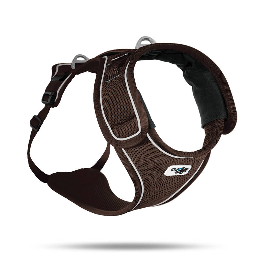 Curli Belka Overhead Harness - Brown For Large Dogs