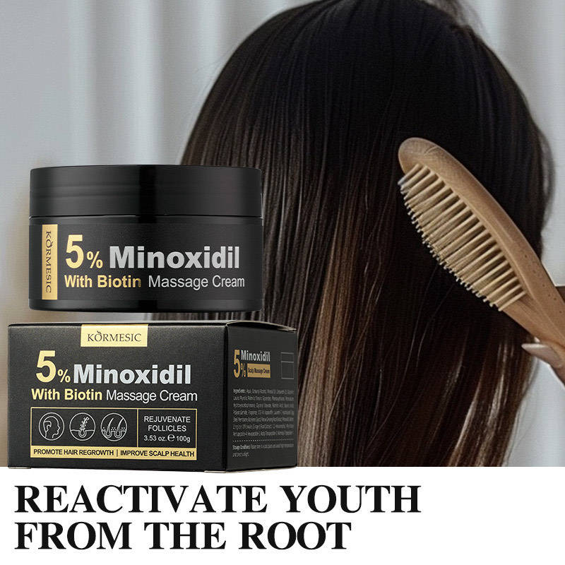 5% Minoxidil with Biotin Anti-Hair Loss & Hair Growth Set  (1 x Massage Cream, 1 x Serum & 1 x...