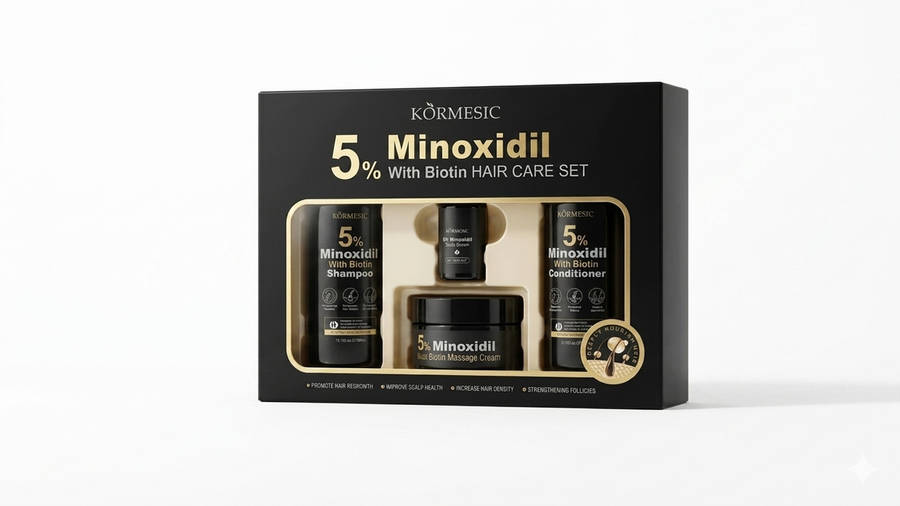 Kormesic 5% Minoxidil with Biotin Hair Care Set