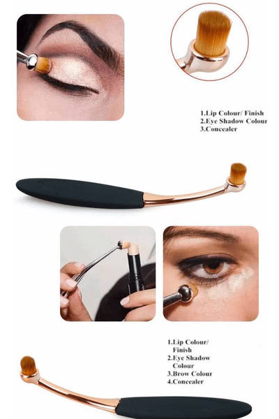 6 Piece Oval Makeup Brush Set